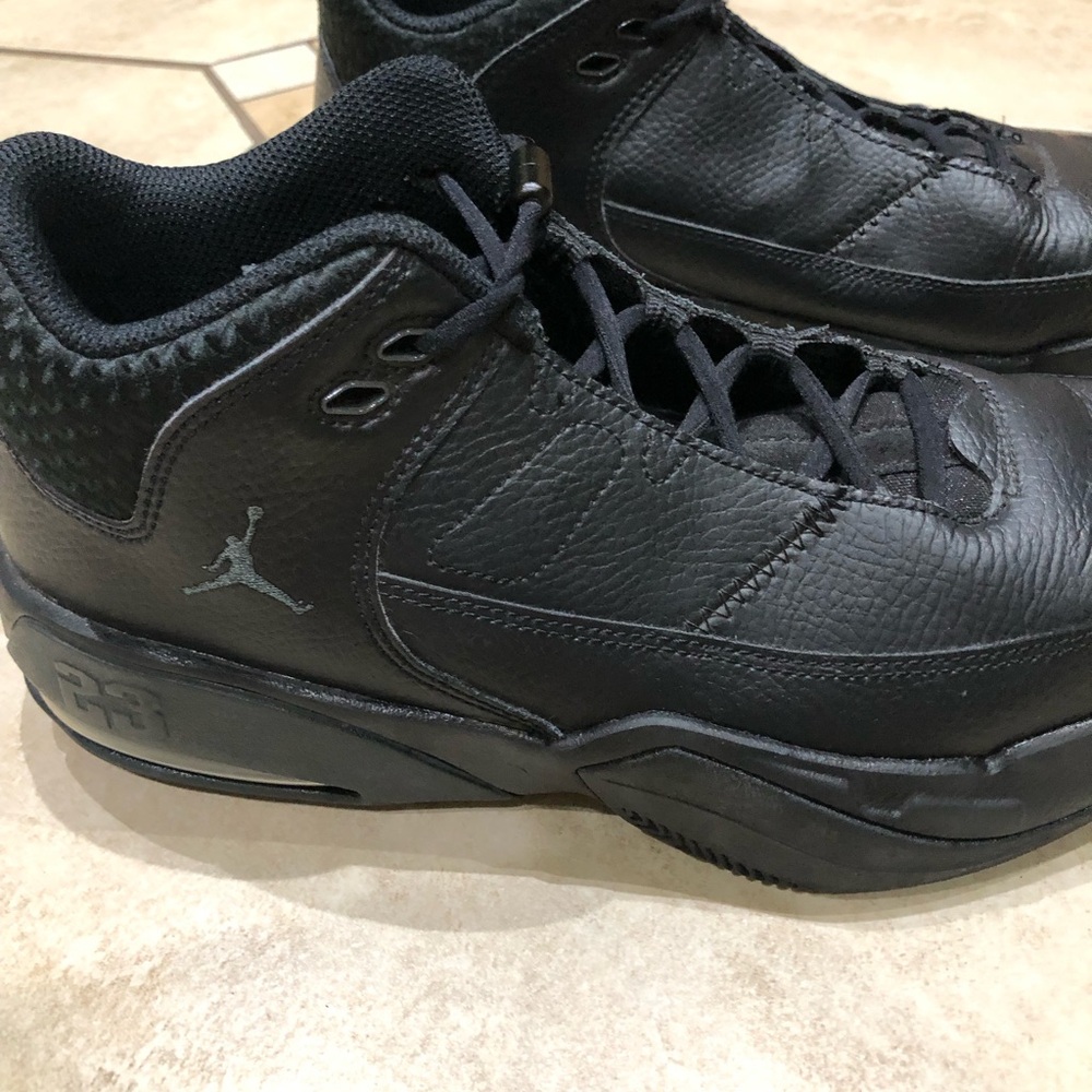 Youth Air Jordan DA8021 Black Leather Sneakers